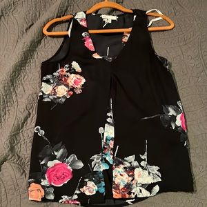 Dark blue floral tank